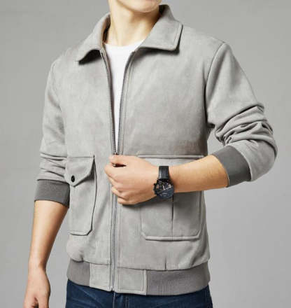 Suede Jacket With Teddy Inner Lining
