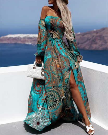  Off Shoulder Maxi Dress