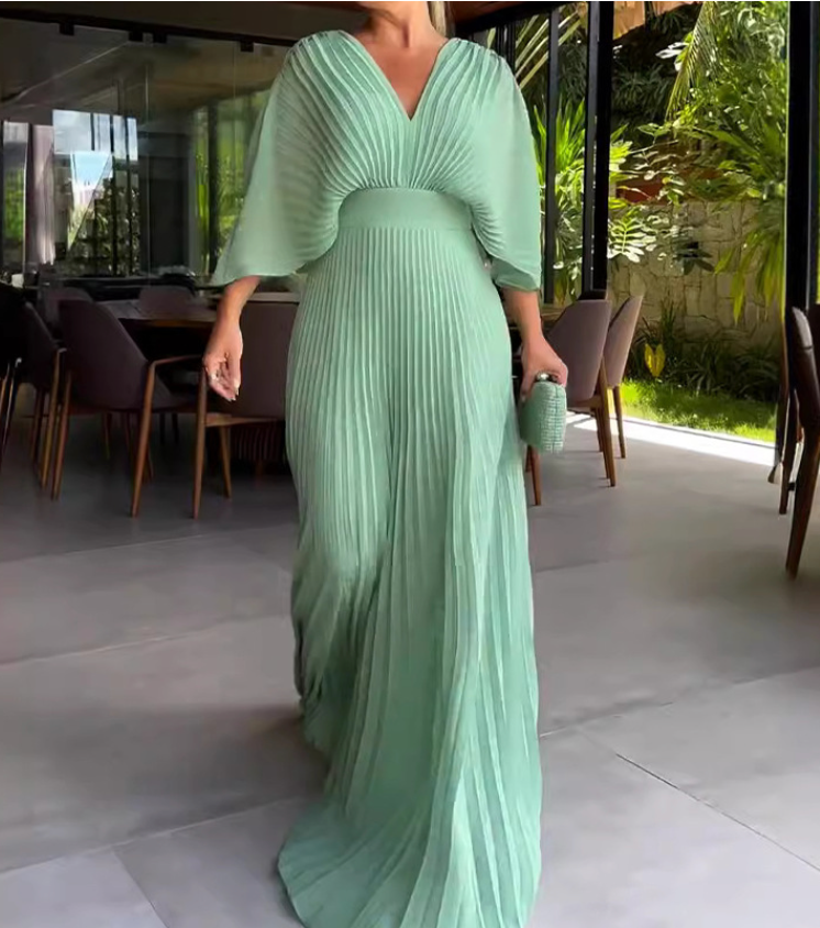 Ribbed Full-Length Dress