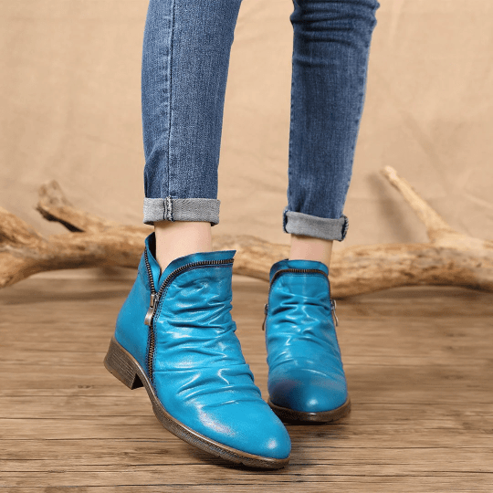 Cozy Colorful Ankle Winter Boots