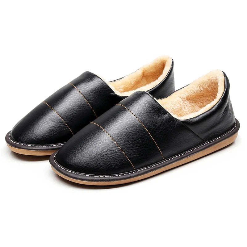Women Interior Fur Slippers Waterproof Winter Shoes