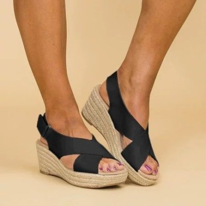 Women's Annadel Eirwyn Straw Wedge Sandal Platform Sandals