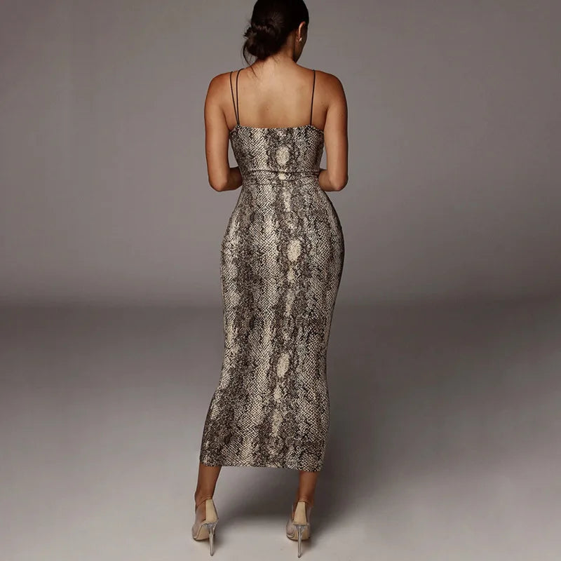  Sexy Animal Print Maxi Dress