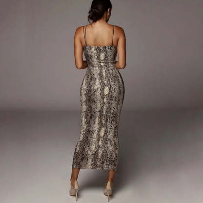  Sexy Animal Print Maxi Dress