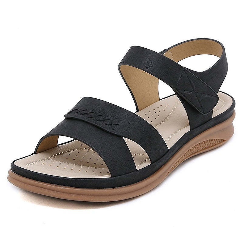 Women Orthopedic Sandals Hook&loop Ankle Strap Arch Support Basic Walking Summer