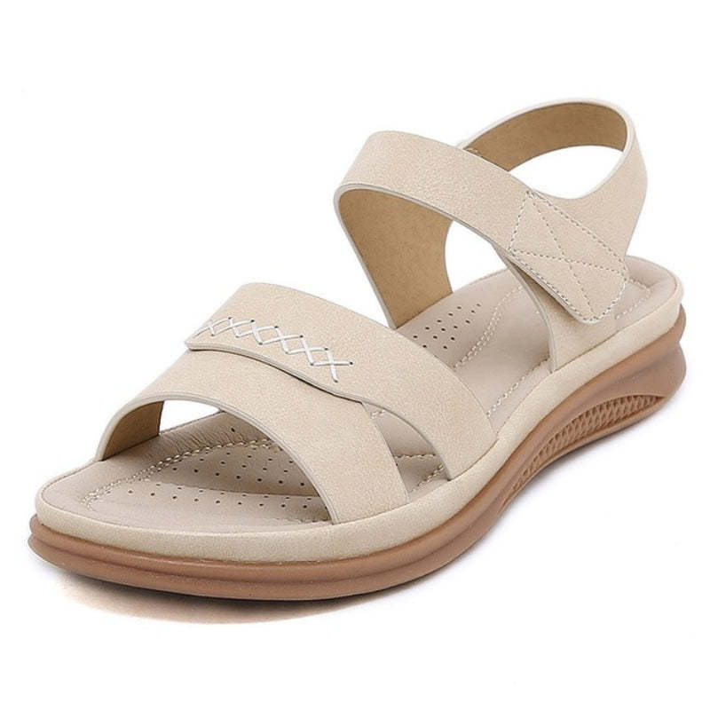 Women Orthopedic Sandals Hook&loop Ankle Strap Arch Support Basic Walking Summer