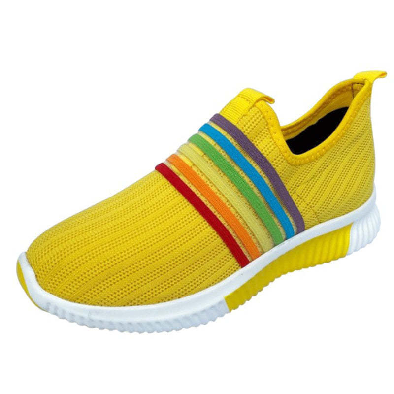 Comfortable Walking Orthopedic Shoes For Women Knitted Colorful Slip-on