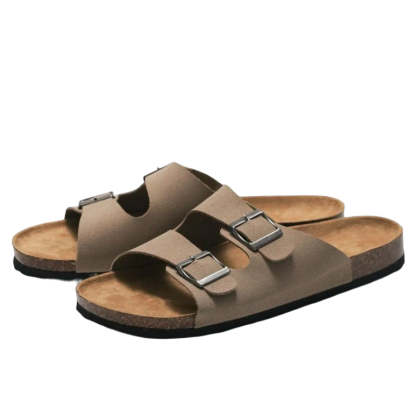 Suede Orthopedic Sandals For Men Arch Support Slides