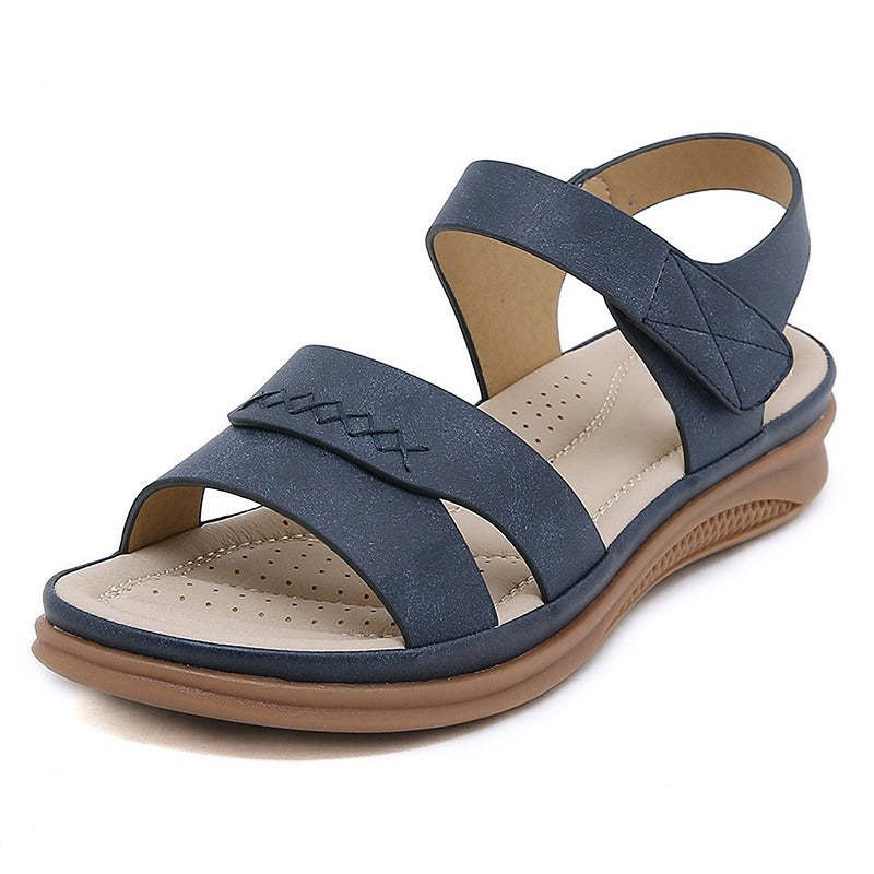 Women Orthopedic Sandals Hook&loop Ankle Strap Arch Support Basic Walk