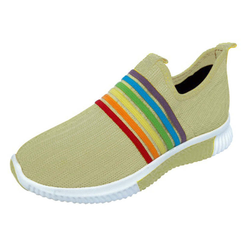 Comfortable Walking Orthopedic Shoes For Women Knitted Colorful Slip-on