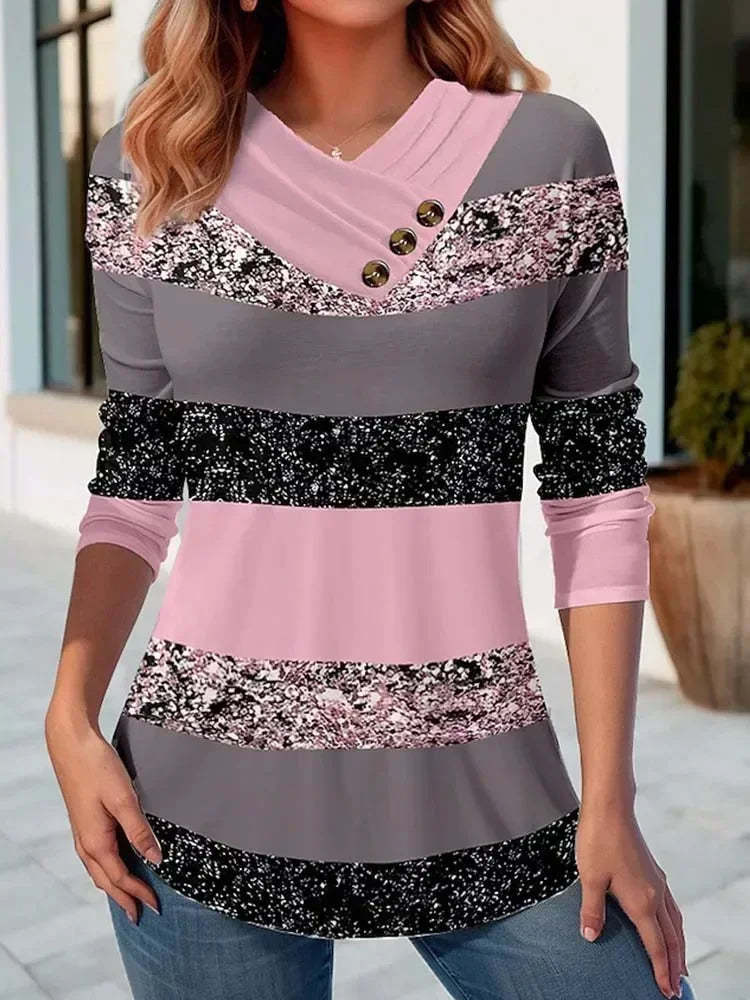 Versatile Patterned Top For Women