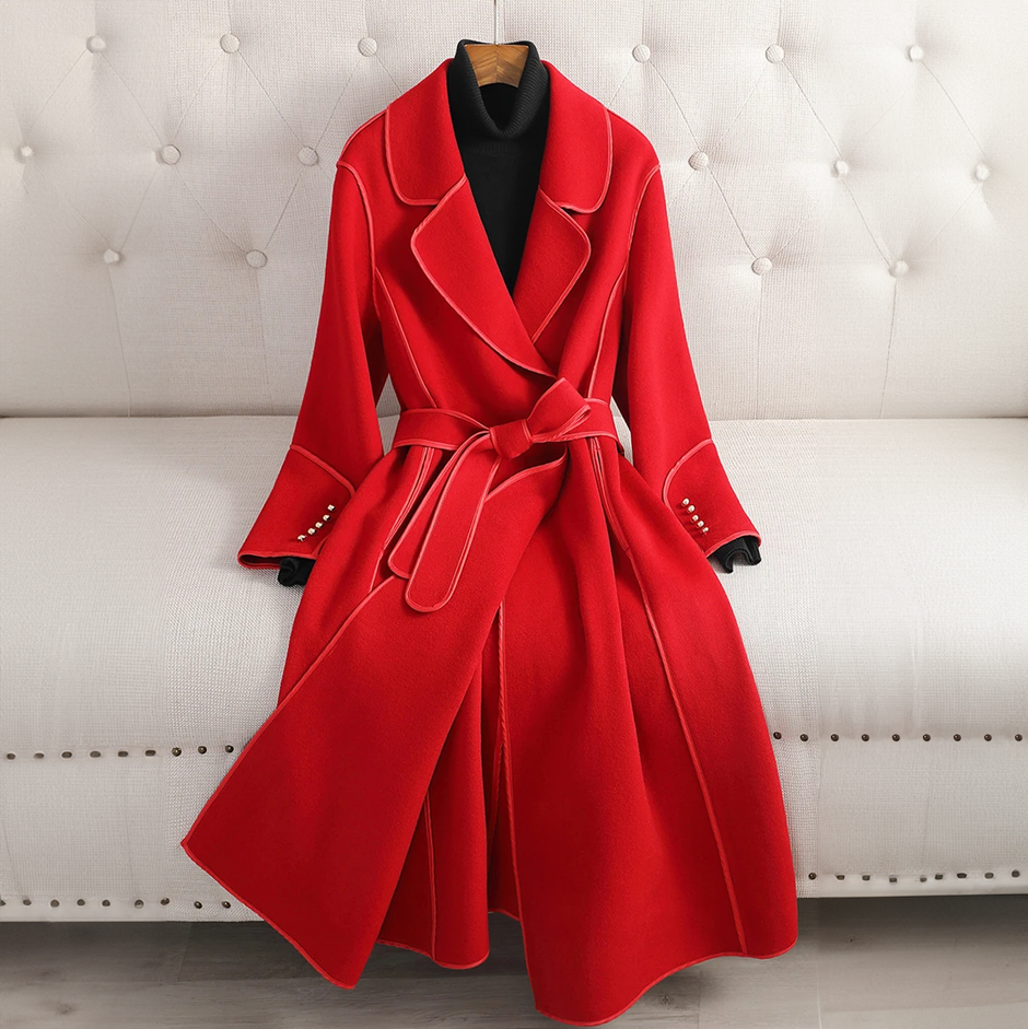 Merino Wool Trench Coat for Women