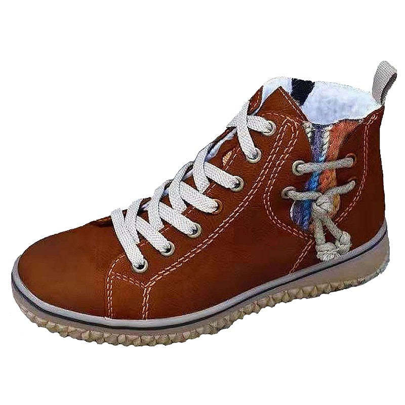 Women Ankle Boots Zipper Plush Orthopedic Shoes