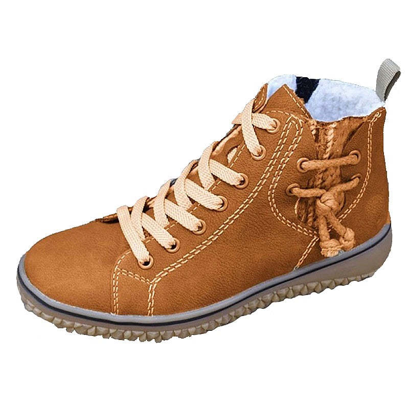 Women Ankle Boots Zipper Plush Orthopedic Shoes