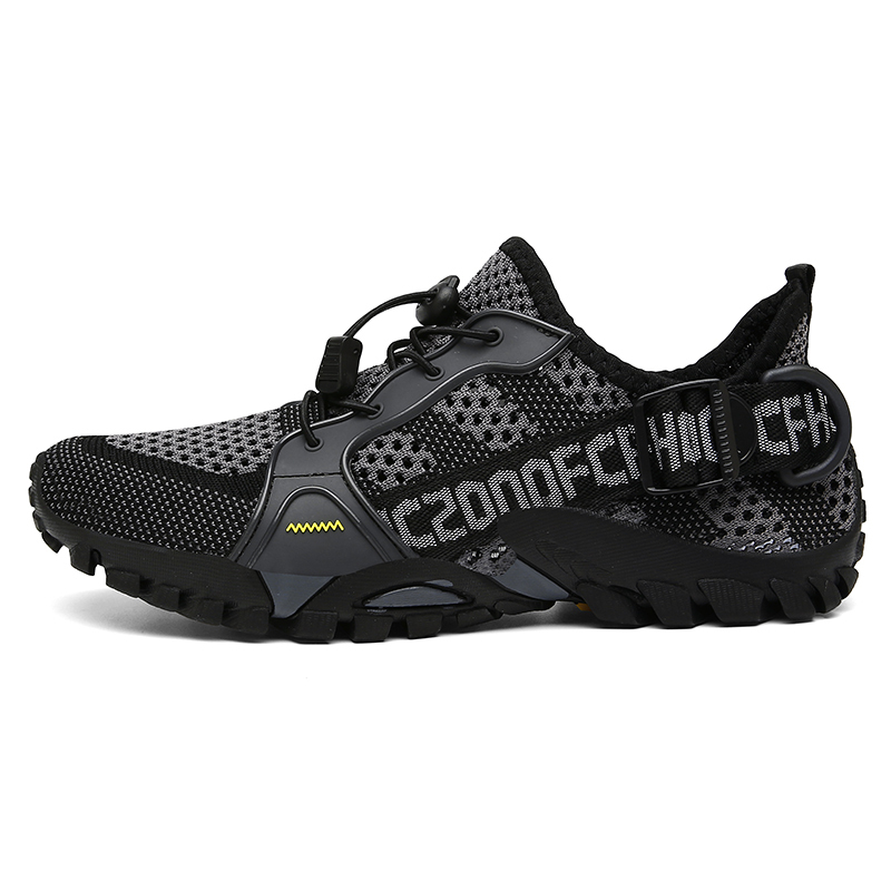 Outdoor Mountaineering Hiking Rock Climbing Breathable Fly Knitting Low Top River Trace Shoes