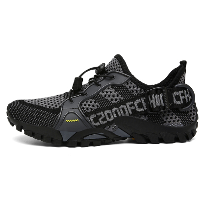 Outdoor Mountaineering Hiking Rock Climbing Breathable Fly Knitting Low Top River Trace Shoes