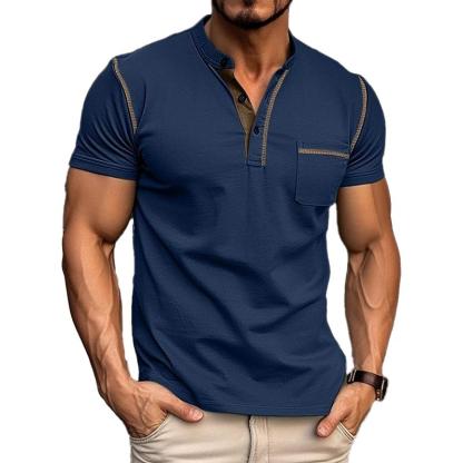 Elegant Shirt with Henley collar for Men