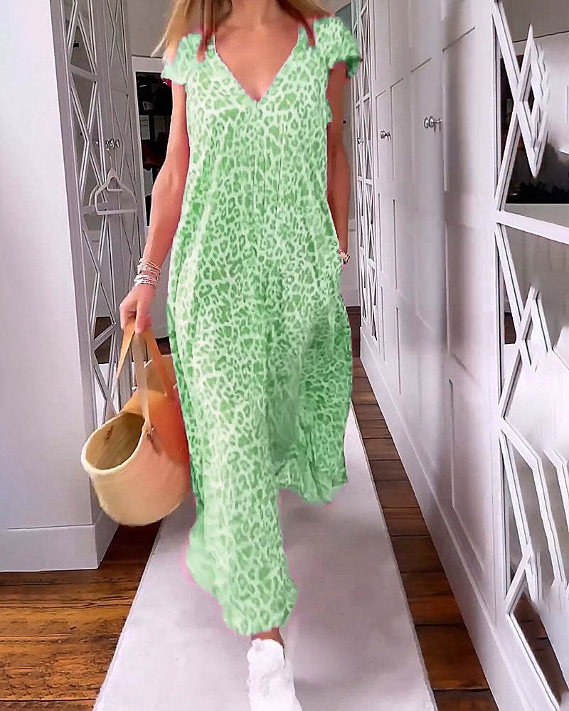 Slim V Neck Dress
