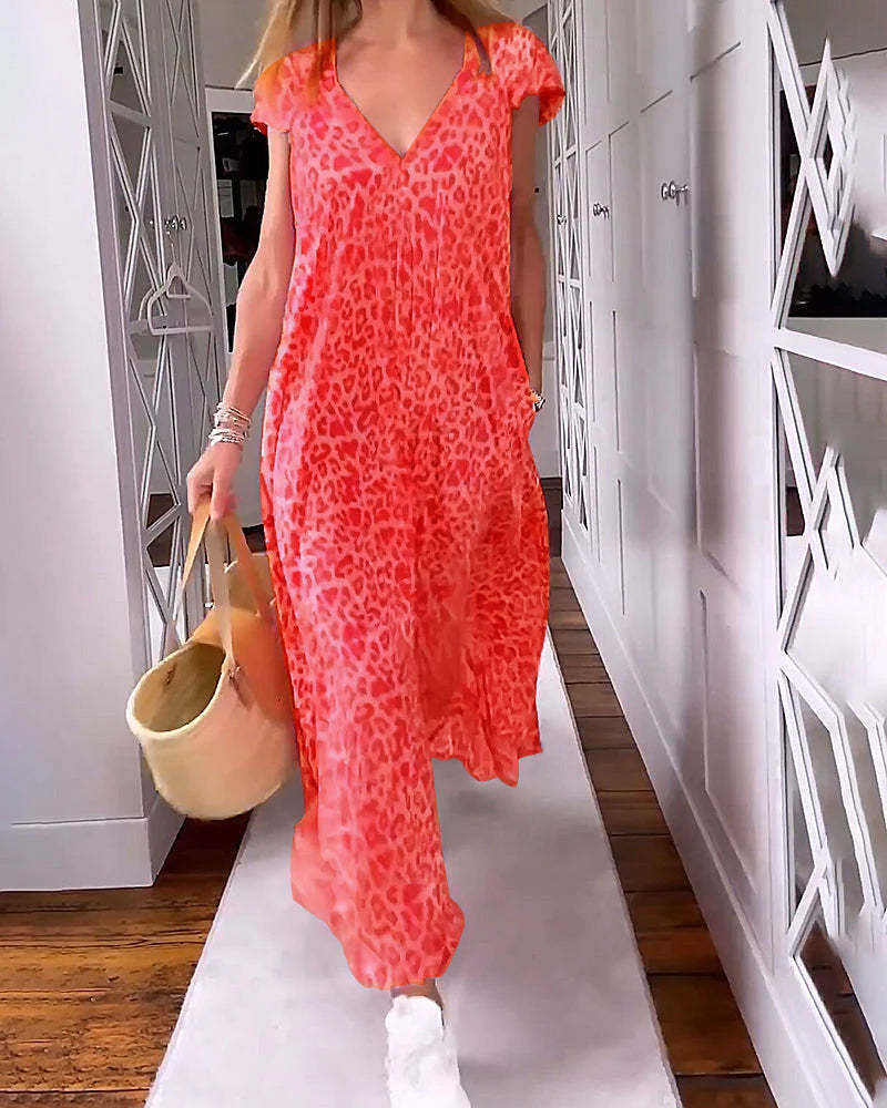 Slim V Neck Dress