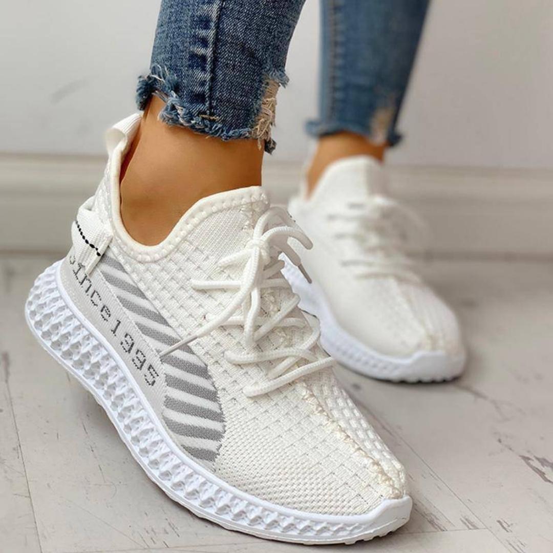 Lace-Up Breathable Casual Sneakers for Women