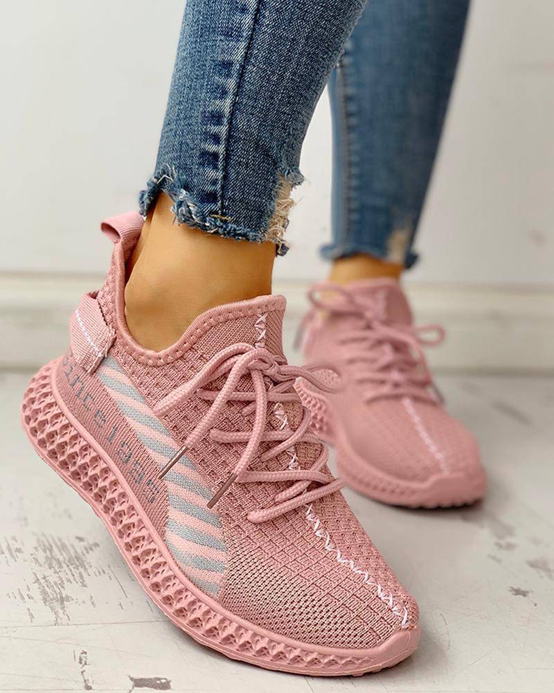 Lace-Up Breathable Casual Sneakers for Women