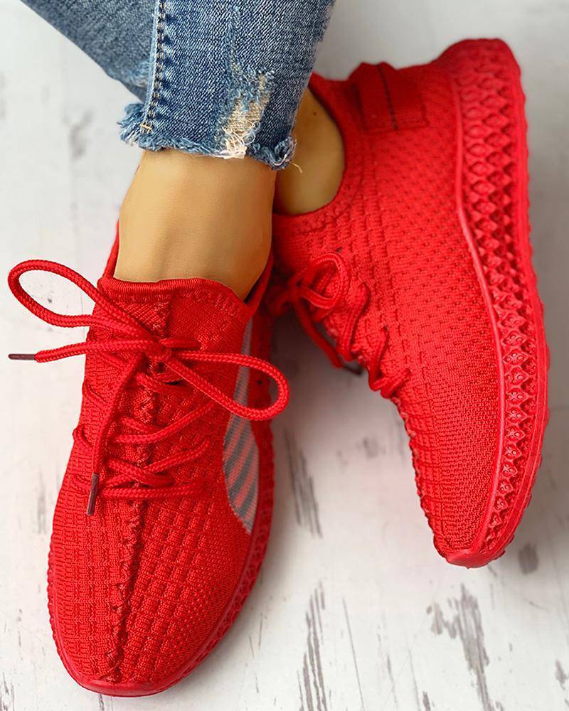 Lace-Up Breathable Casual Sneakers for Women
