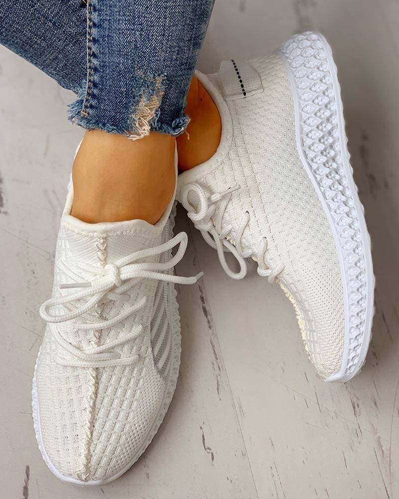 Lace-Up Breathable Casual Sneakers for Women