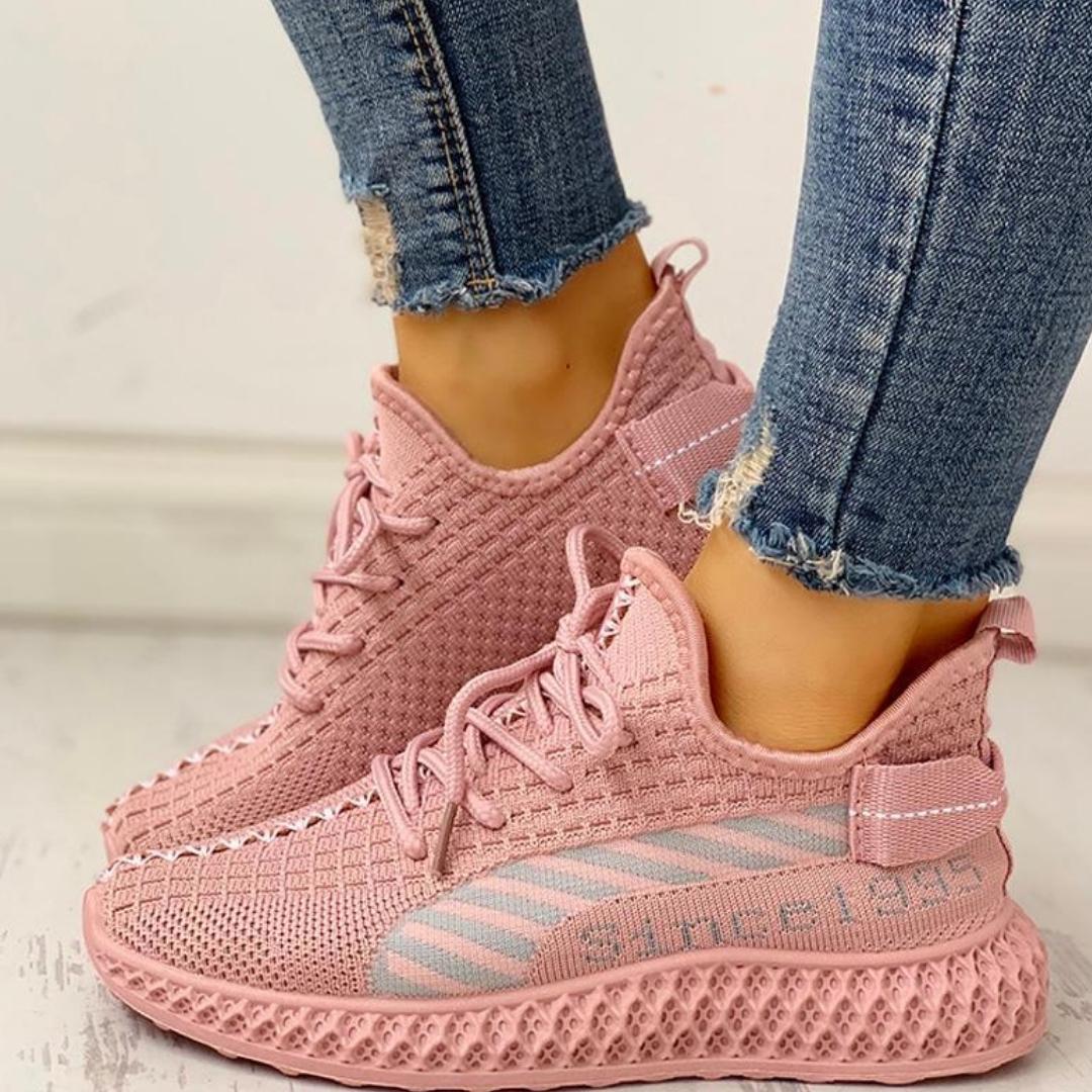 Lace-Up Breathable Casual Sneakers for Women