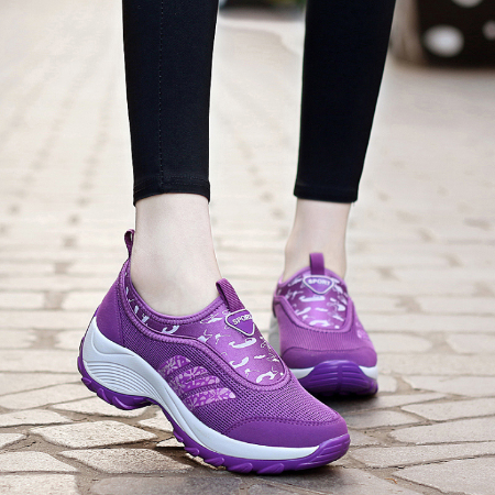 Orthopedic Women Shoes Breathable Wide Toe Cap Arch Support Elastic