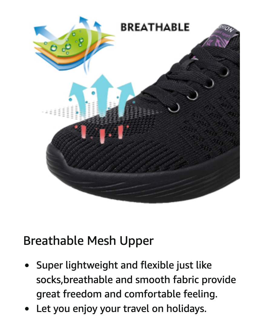 Orthopedic Women Shoes Pain Free Breathable LightWeight Anti-Slip