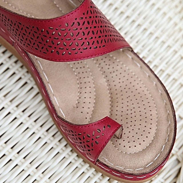 Orthopedic Sandals For Women Breathable Hollow Elastic Trendy Flat Sandals
