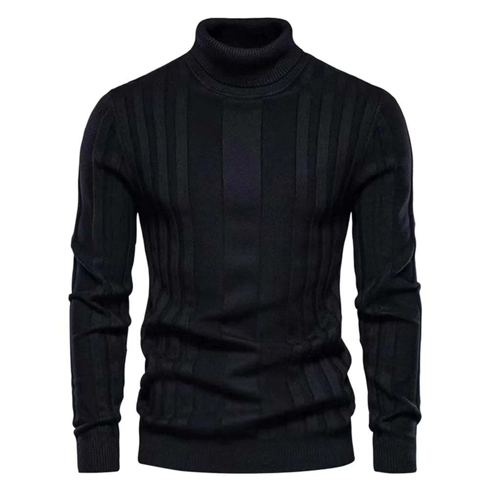 Modern Striped Turtleneck for Men