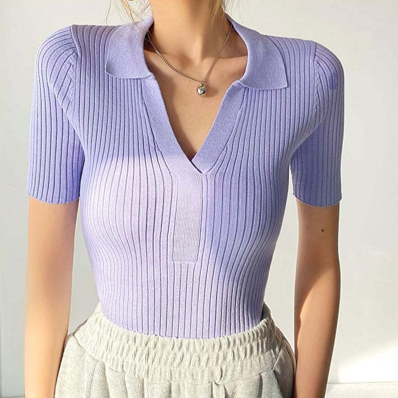 Women's Comfy V-Neck Knit Bodysuit