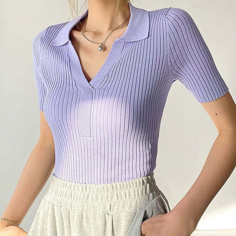 Women's Comfy V-Neck Knit Bodysuit