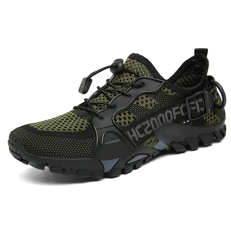 Outdoor Mountaineering Hiking Rock Climbing Breathable Fly Knitting Low Top River Trace Shoes