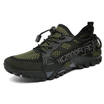 Outdoor Mountaineering Hiking Rock Climbing Breathable Fly Knitting Low Top River Trace Shoes