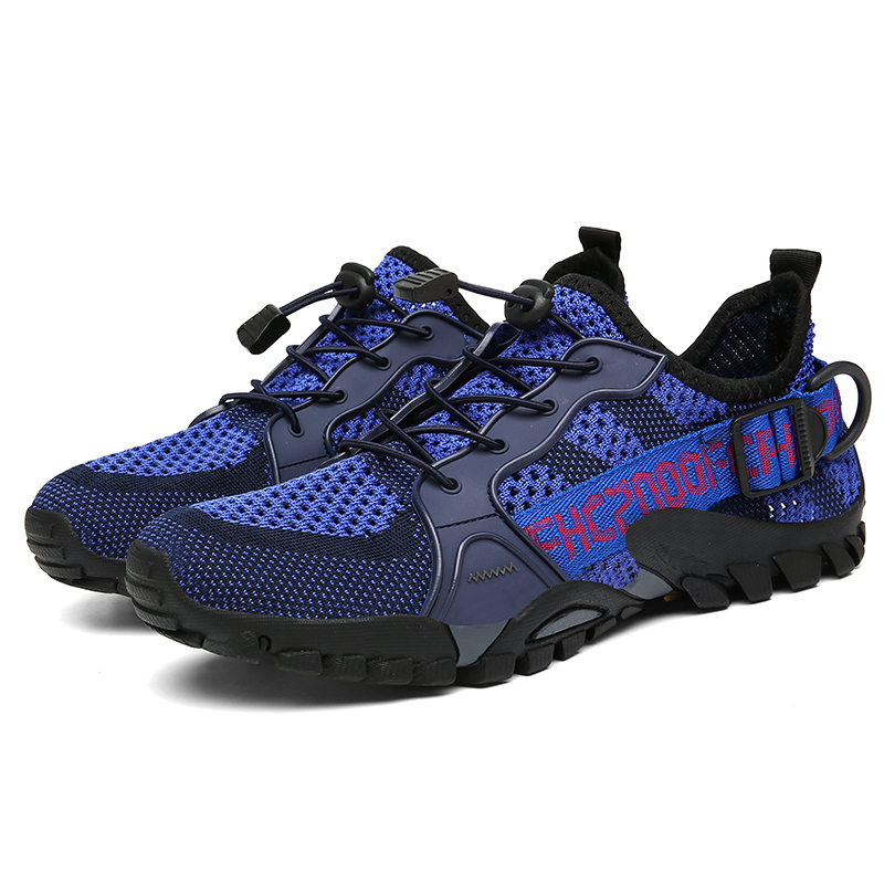 Outdoor Mountaineering Hiking Rock Climbing Breathable Fly Knitting Low Top River Trace Shoes