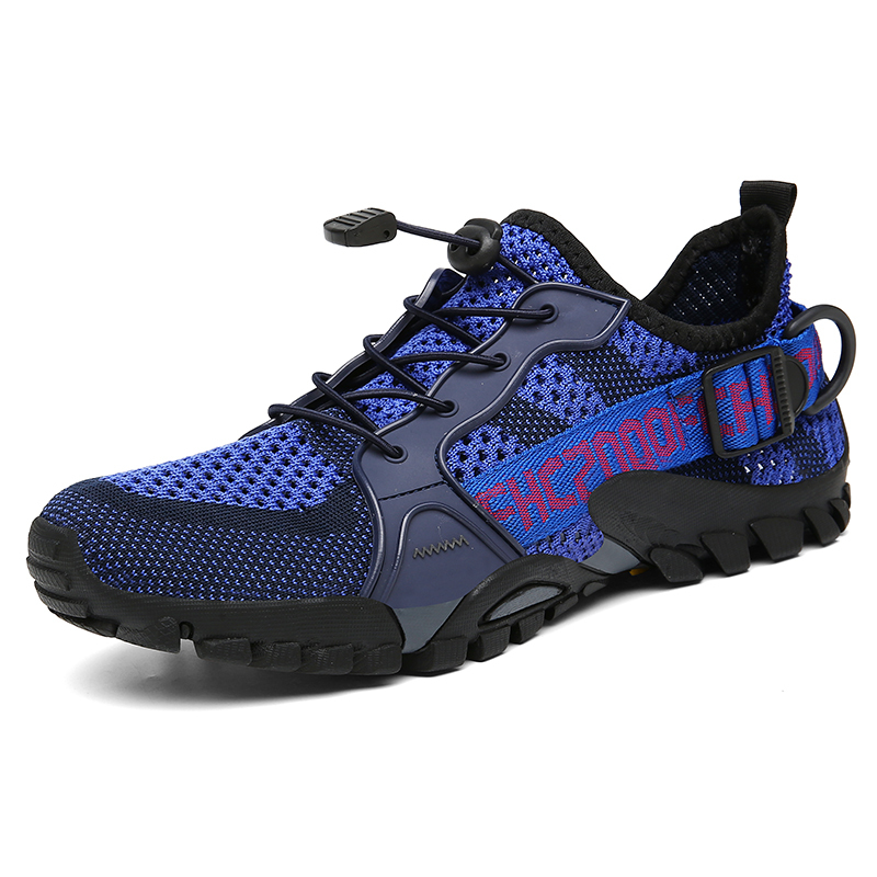 Outdoor Mountaineering Hiking Rock Climbing Breathable Fly Knitting Low Top River Trace Shoes