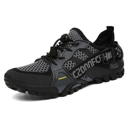 Outdoor Mountaineering Hiking Rock Climbing Breathable Fly Knitting Low Top River Trace Shoes