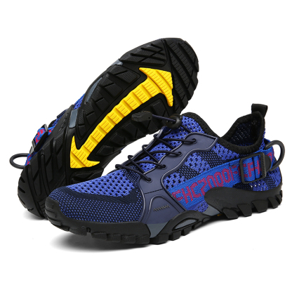 Outdoor Mountaineering Hiking Rock Climbing Breathable Fly Knitting Low Top River Trace Shoes
