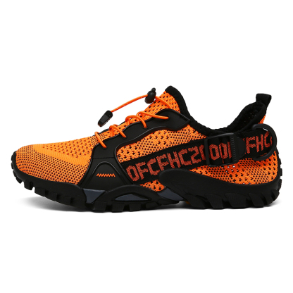 Outdoor Mountaineering Hiking Rock Climbing Breathable Fly Knitting Low Top River Trace Shoes