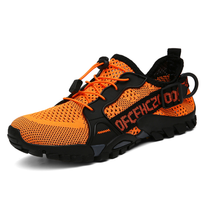 Outdoor Mountaineering Hiking Rock Climbing Breathable Fly Knitting Low Top River Trace Shoes