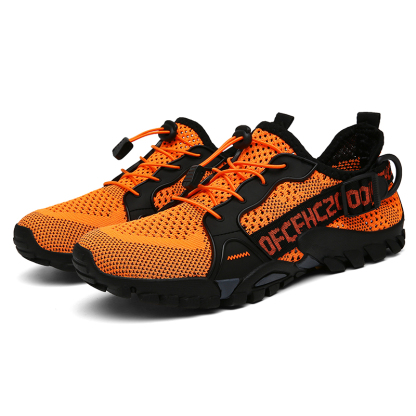Outdoor Mountaineering Hiking Rock Climbing Breathable Fly Knitting Low Top River Trace Shoes