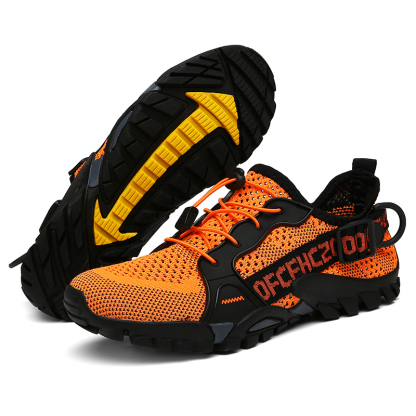 Outdoor Mountaineering Hiking Rock Climbing Breathable Fly Knitting Low Top River Trace Shoes
