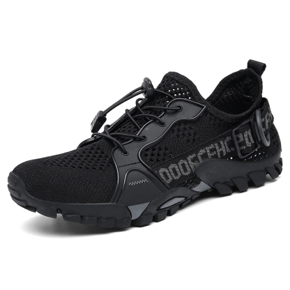 Outdoor Mountaineering Hiking Rock Climbing Breathable Fly Knitting Low Top River Trace Shoes