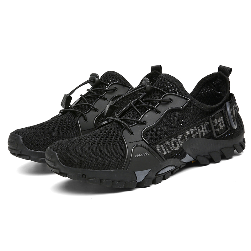 Outdoor Mountaineering Hiking Rock Climbing Breathable Fly Knitting Low Top River Trace Shoes
