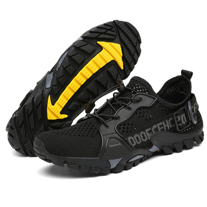 Outdoor Mountaineering Hiking Rock Climbing Breathable Fly Knitting Low Top River Trace Shoes