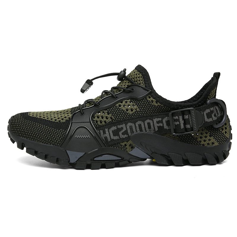 Outdoor Mountaineering Hiking Rock Climbing Breathable Fly Knitting Low Top River Trace Shoes