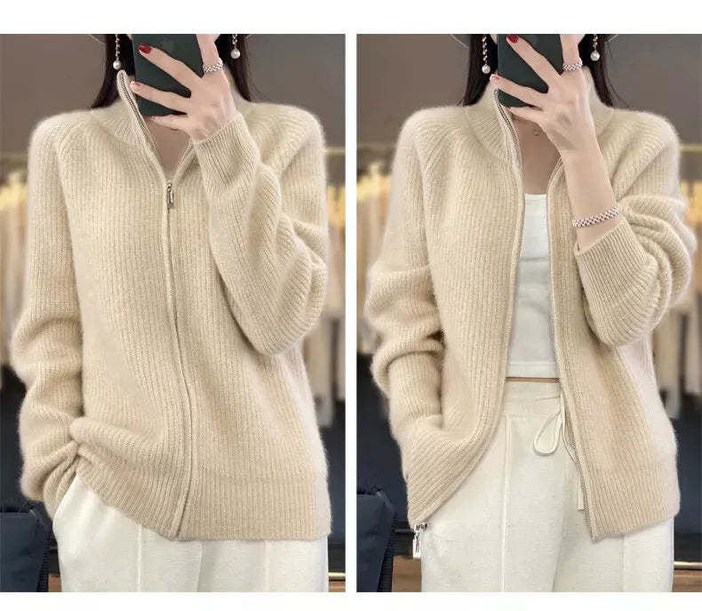 Women's Cardigan With Zipper