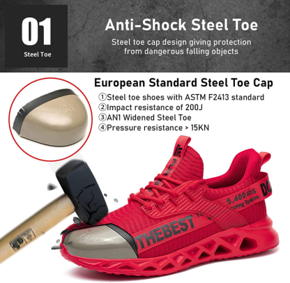 Ultra-Light Breathable Steel Toe Anti-Slip Shoes